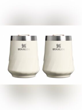 Stanley Cream and Silver Wine‎ Tumbler Bestie Vacation